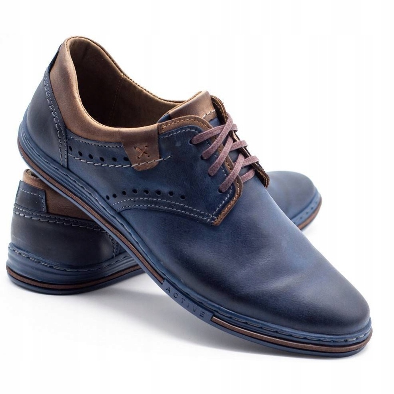 Polbut Lässiger 402-Herrenschuh, Marineblau und Braun 4