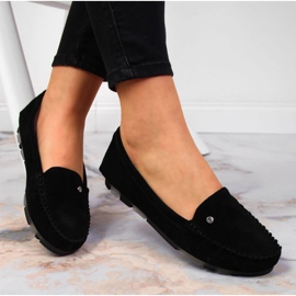 Schwarze Damen-Loafer aus Wildleder von Filippo 1