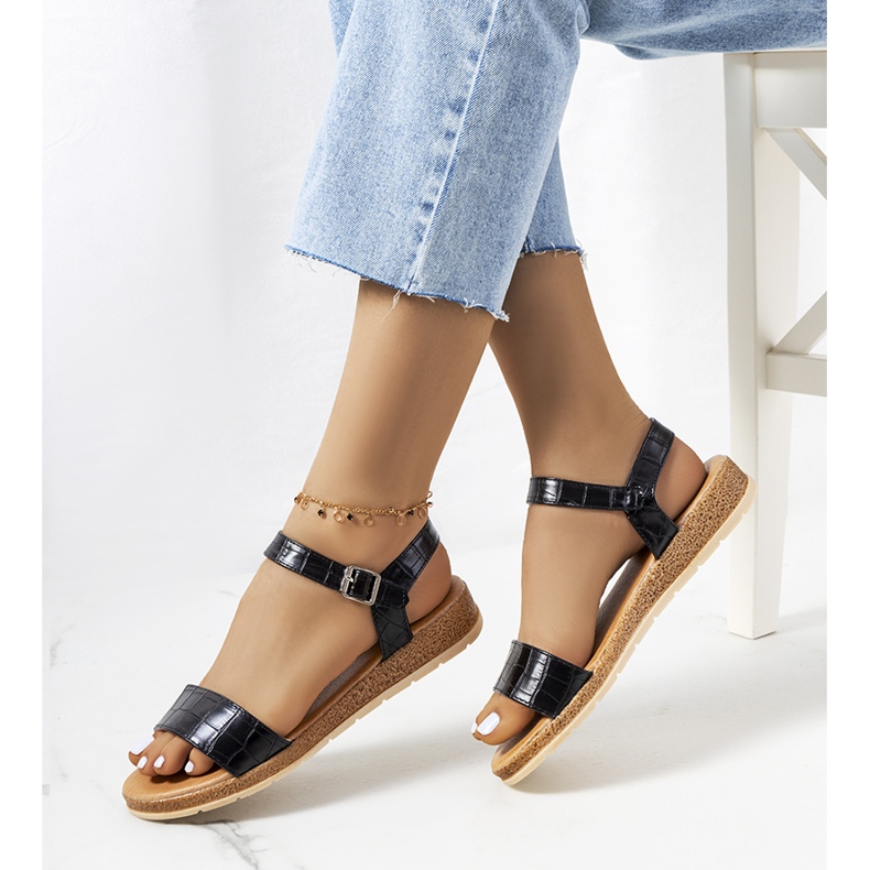 Schwarze Damensandalen von Speier 1