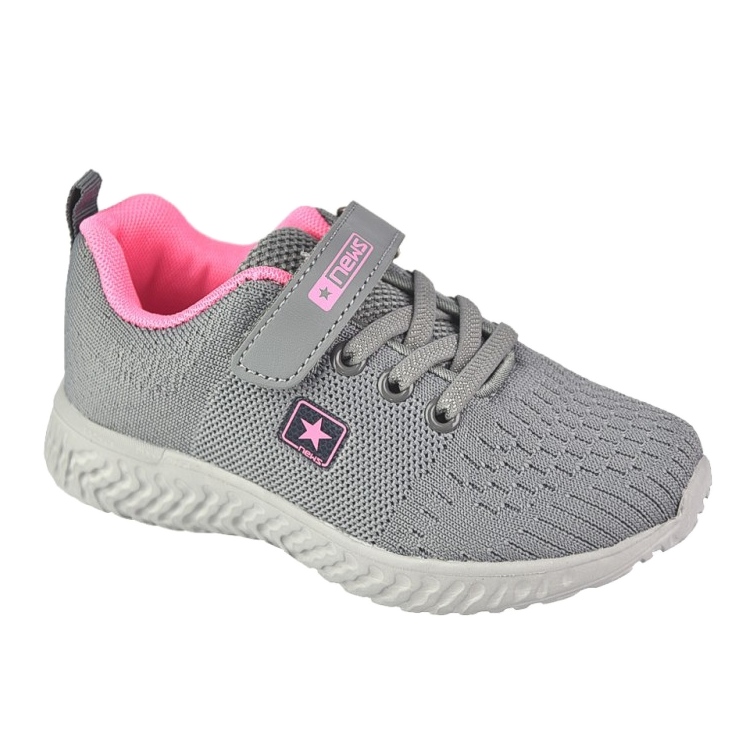 NEWS Kindersportschuhe für Klettverschluss 22Z23-4843-m Graurosa 1