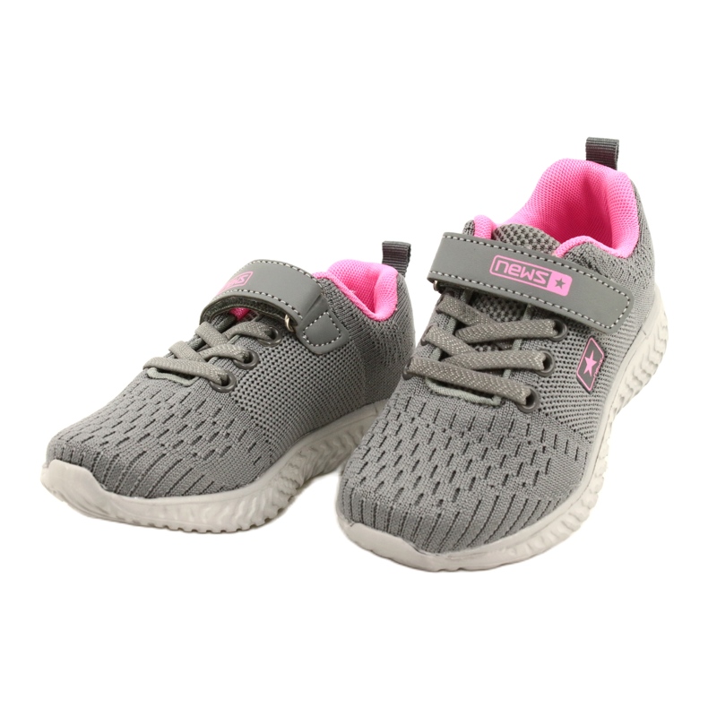 NEWS Kindersportschuhe für Klettverschluss 22Z23-4843-m Graurosa 4