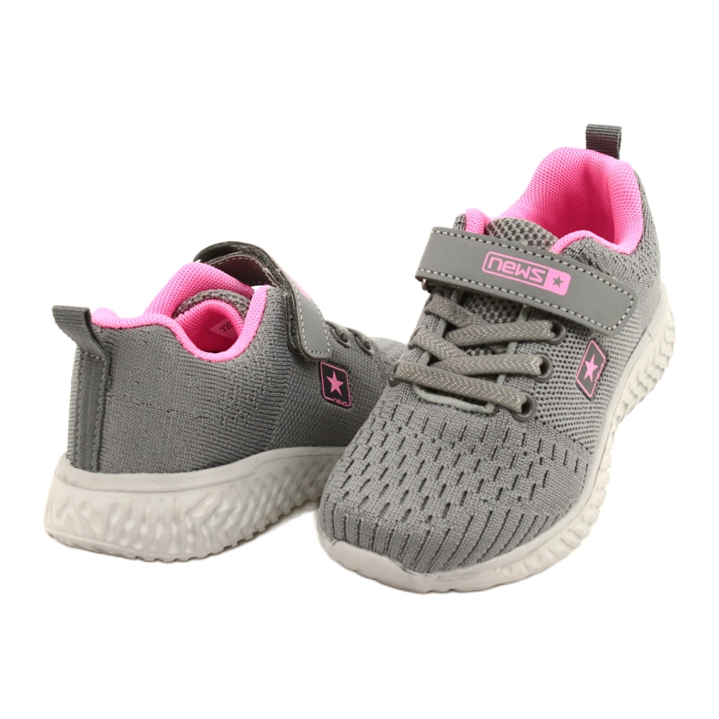 NEWS Kindersportschuhe für Klettverschluss 22Z23-4843-m Graurosa 5