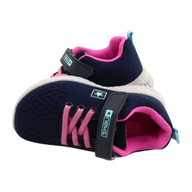 NEWS Sportschuhe mit Klettverschluss 22DZ23-4843-M Marineblau rosa 6