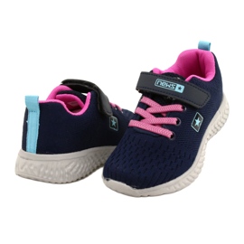 NEWS Sportschuhe mit Klettverschluss 22DZ23-4843-M Marineblau rosa 4