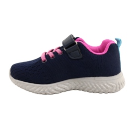 NEWS Sportschuhe mit Klettverschluss 22DZ23-4843-M Marineblau rosa 2