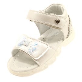 Evento Mädchensandalen mit einem Bogen 22Z23-4780 Silber 4