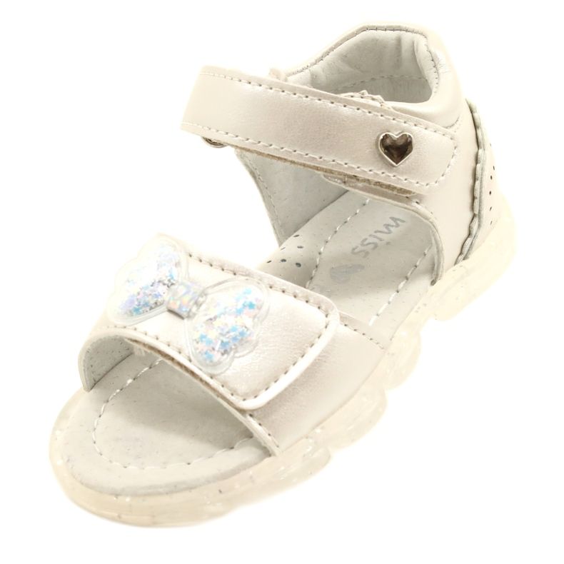 Evento Mädchensandalen mit einem Bogen 22Z23-4780 Silber 4