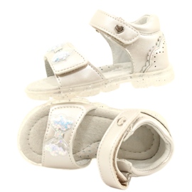 Evento Mädchensandalen mit einem Bogen 22Z23-4780 Silber 5
