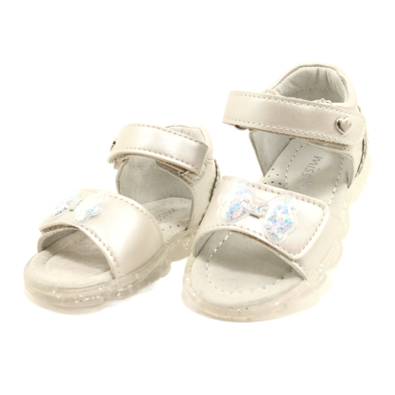 Evento Mädchensandalen mit einem Bogen 22Z23-4780 Silber silber- 2