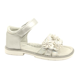 Evento Mädchensandalen mit Blumen 22Z23-4792 Silber 1