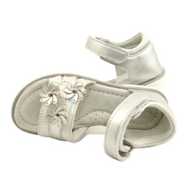 Evento Mädchensandalen mit Blumen 22Z23-4792 Silber 6