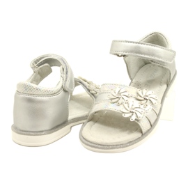 Evento Mädchensandalen mit Blumen 22Z23-4792 Silber 5