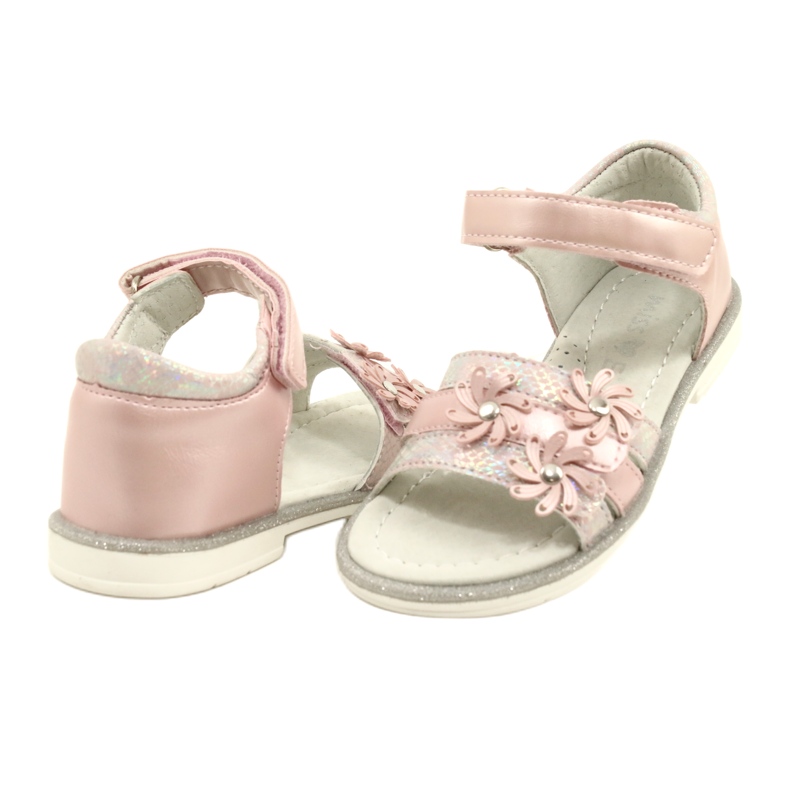 Evento Mädchensandalen mit dekorativen Blumen 22D23-4792 Pink rosa 4
