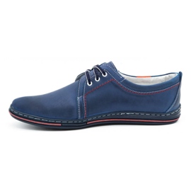 Polbut Herrenlederschuhe 343 Marineblau 1
