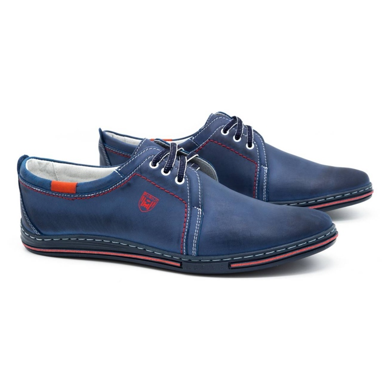 Polbut Herrenlederschuhe 343 Marineblau 2