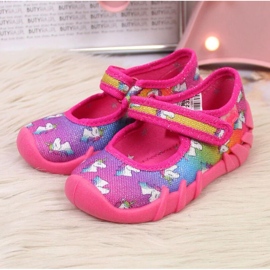 Rosafarbene Ballerinas mit Klettverschluss Jr. Befado 2