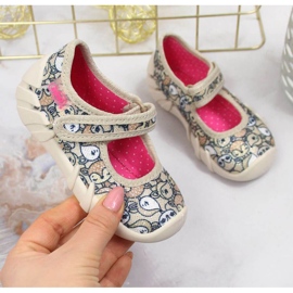 Ballerinas mit Klettverschluss beige Jr. Befado 1