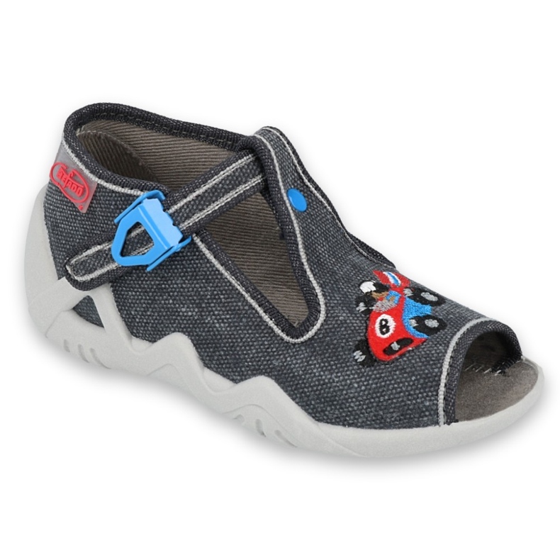 Befado Kinderschuhe 217P106 rot blau grau 1