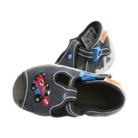 Befado Kinderschuhe 217P106 rot blau grau 5