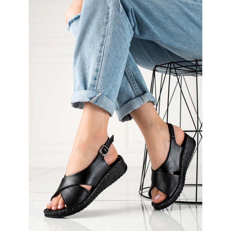 W. Potocki Leichte Potocki-Sandalen schwarz 1