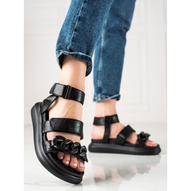 Modische LA.FI Sandalen schwarz 1