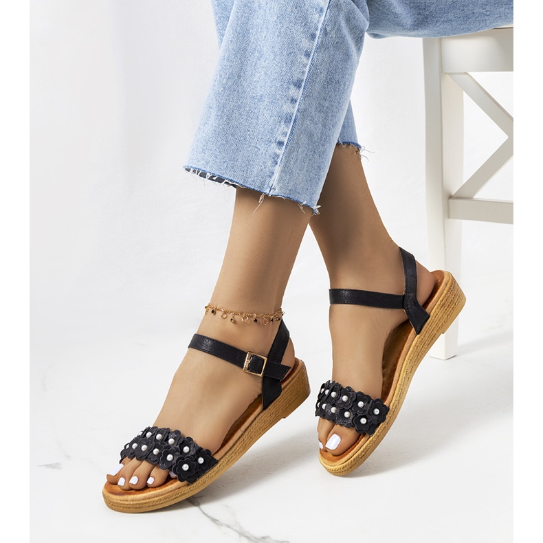 Schwarze Damensandalen von Farra 1