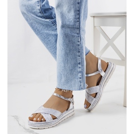 Silberne Chirnside-Sandalen für Damen 1