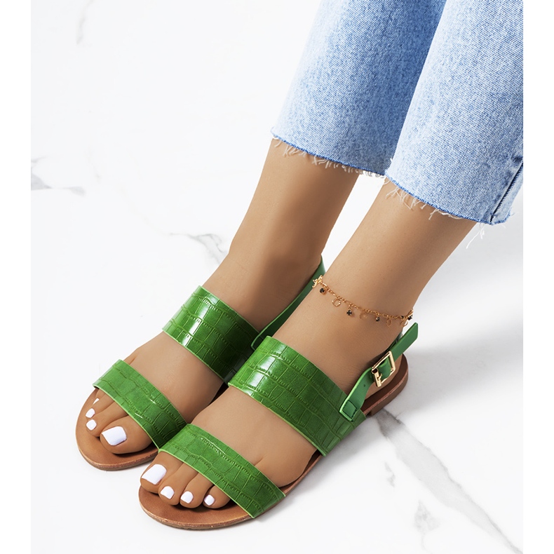 Grüne Damensandalen von Chinn 1