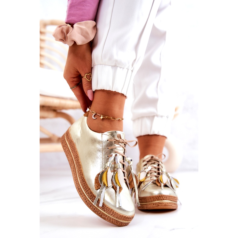 Maciejka 04550-25 Goldene Lederschuhe 2