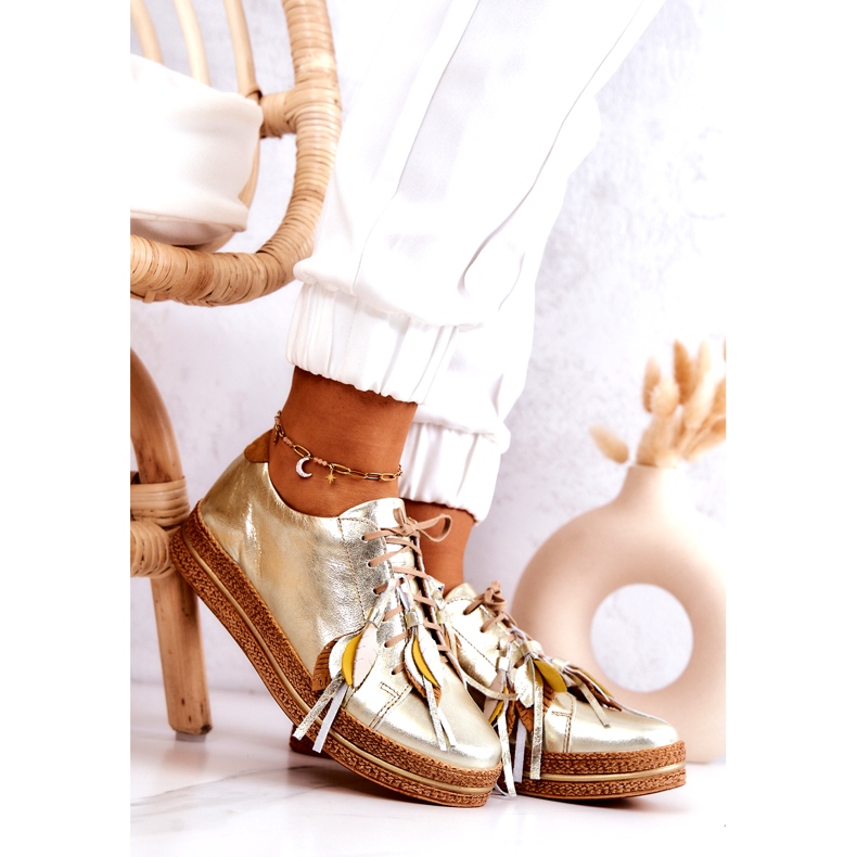 Maciejka 04550-25 Goldene Lederschuhe 1