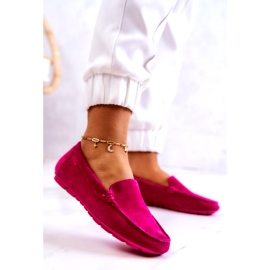 Damen-Loafer aus Wildleder Big Star JJ274656 Fuchsia rosa 2