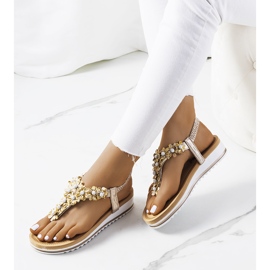 Tove goldene Damensandalen 1