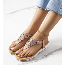 Pinkfarbene Ahola-Plateau-Sandalen rosa 1