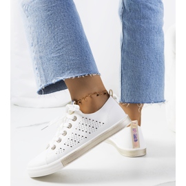 Weiß-goldene Turnschuhe für Damen von Tuuri 1