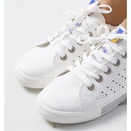 Weiße und graue Tuuri-Turnschuhe für Damen 1