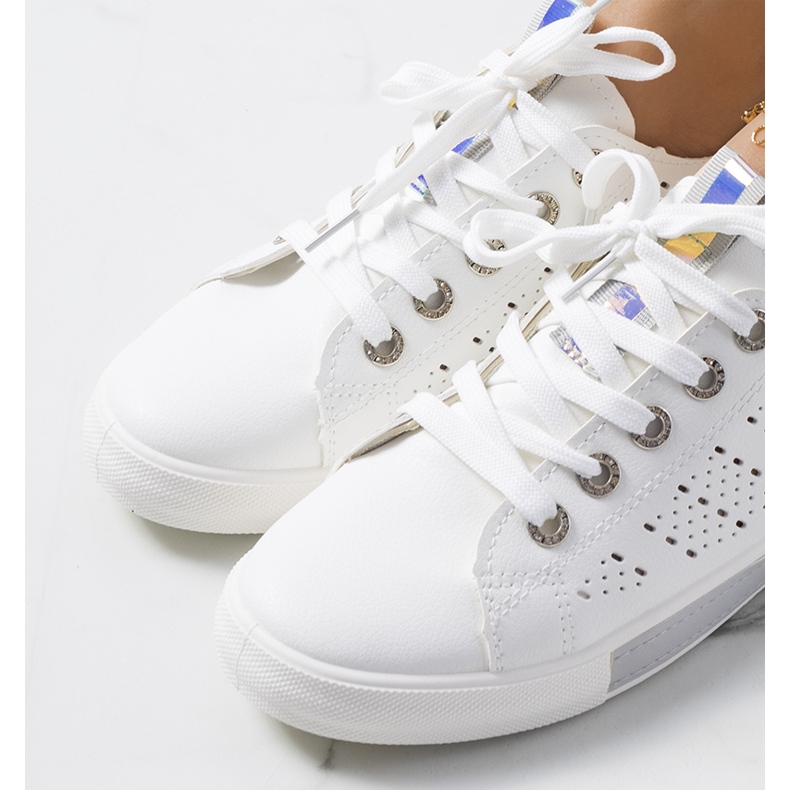 Weiße und graue Tuuri-Turnschuhe für Damen 1