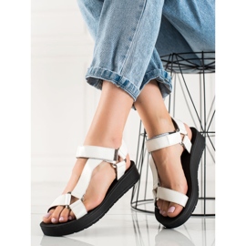 Cm Paris Weiße Sandalen auf der Plattform schwarz 1