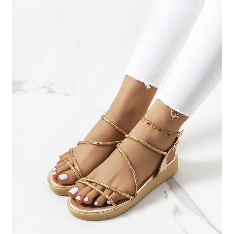 Kul. Gold Damensandalen golden 1