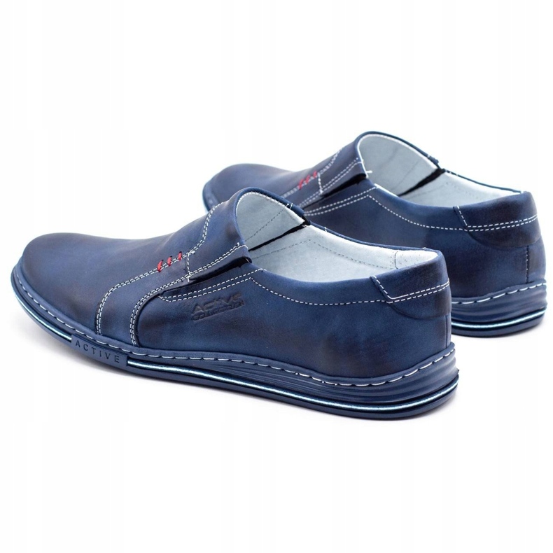 Polbut Herren Lederschuhe 334 marineblau 1