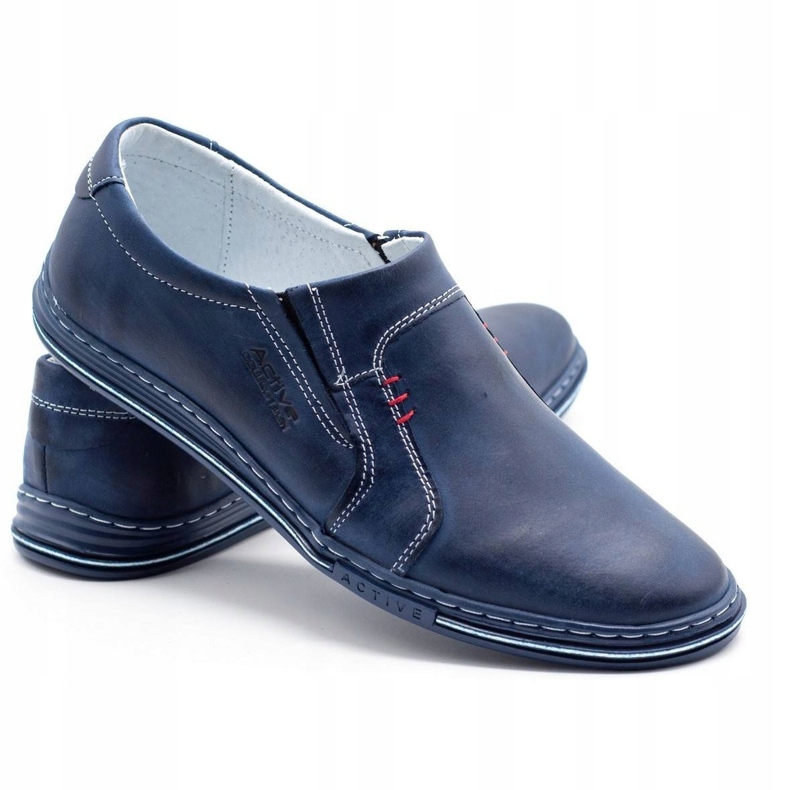 Polbut Herren Lederschuhe 334 marineblau 4