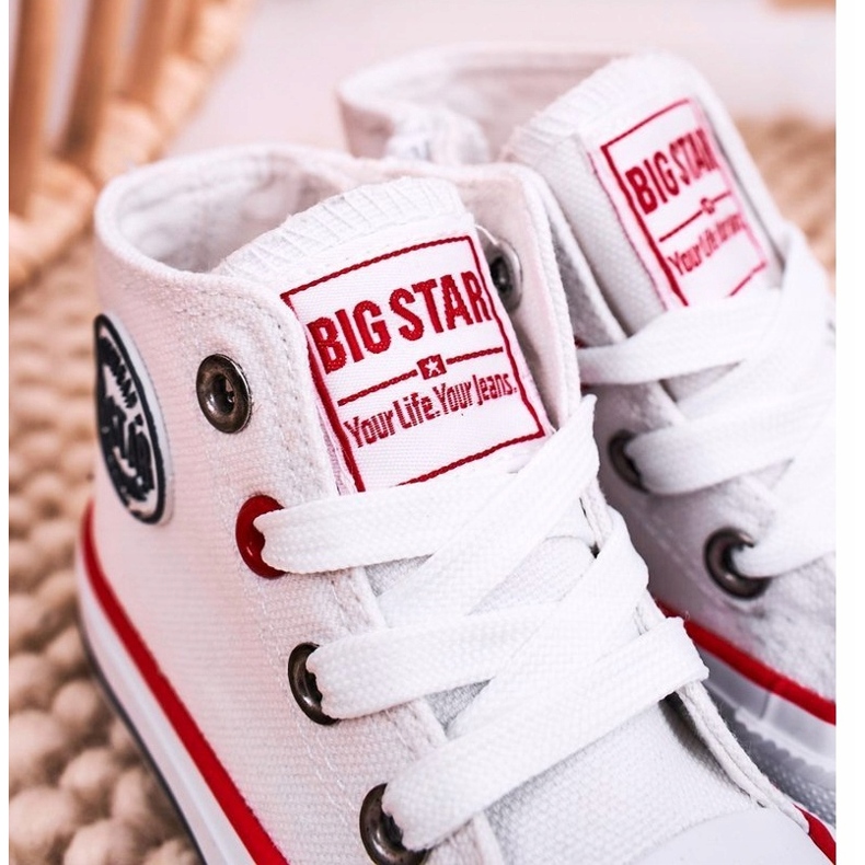 Hohe Sneakers für Kinder mit Reißverschluss Big Star HH374187 Weiß 2