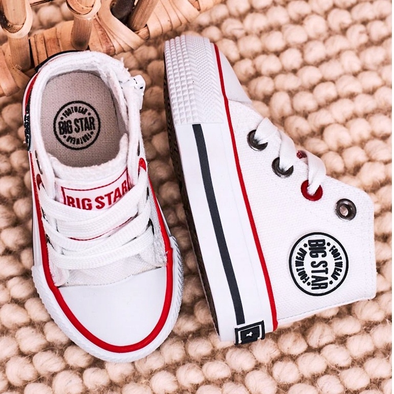 Hohe Sneakers für Kinder mit Reißverschluss Big Star HH374187 Weiß 3