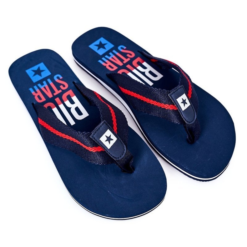 Herren Flip-Flops Big Star FF174478 Marineblau navy blau 3