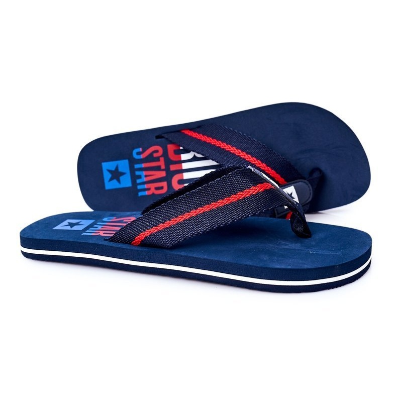 Herren Flip-Flops Big Star FF174478 Marineblau 4