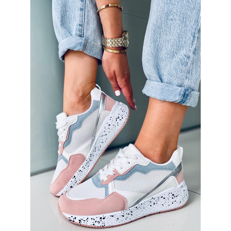 Damenschuhe Truth White weiß blau rosa silber- 1