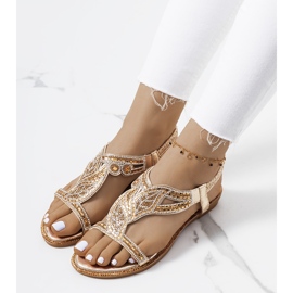 Mikayla goldene Sandalen 1