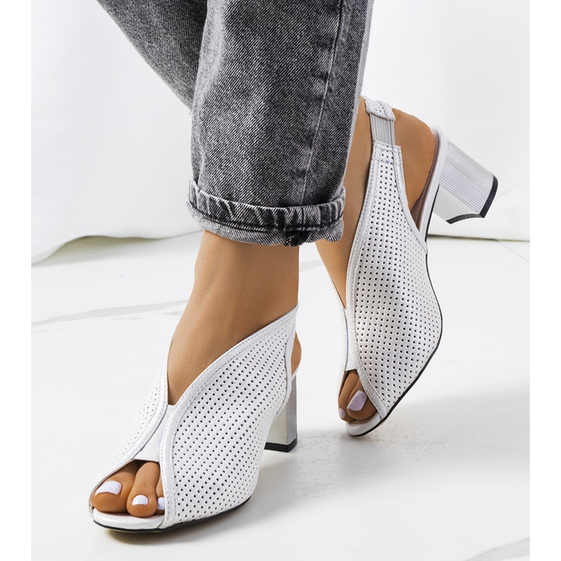 Rush silberne durchbrochene Sandalen silber- 1