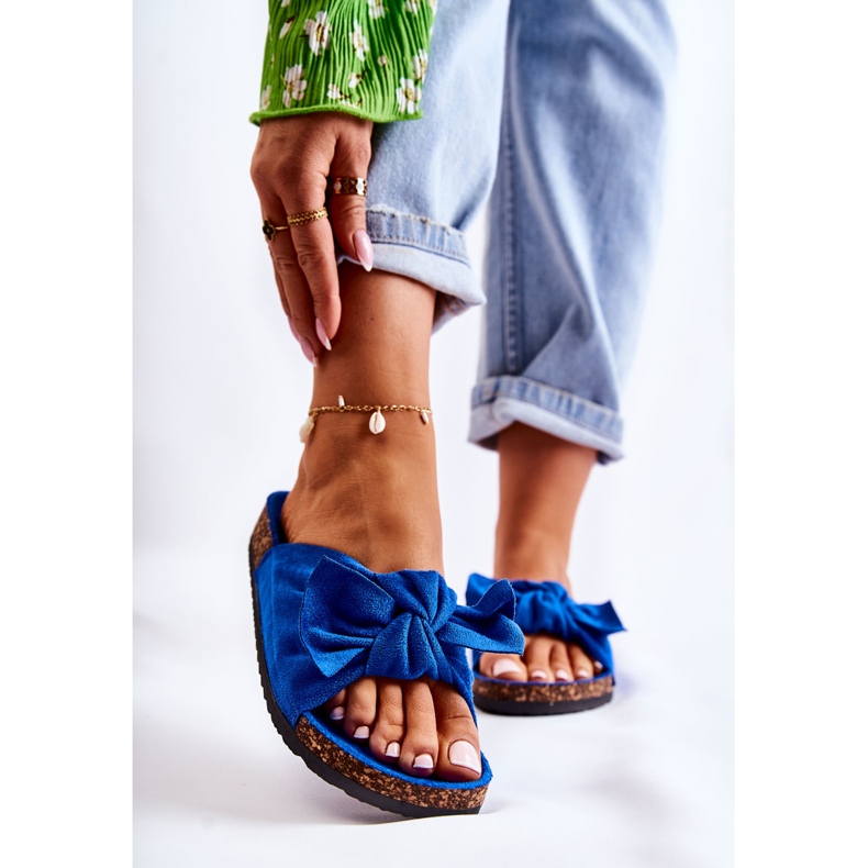 PS1 Dunkelblaue Wendy Hausschuhe mit Korksohle 1