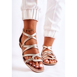 Damen Maciejka 05523-25 ​​​​Ledersandalen Gold golden 1