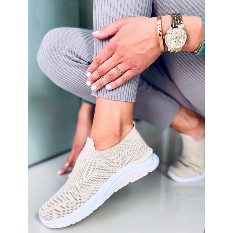 Bloom Beige Sockensportschuhe 2